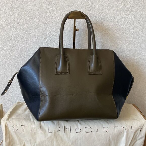 Stella McCartney Olive Green Faux Leather Beckett Boston Bag - Picture 6 of 14